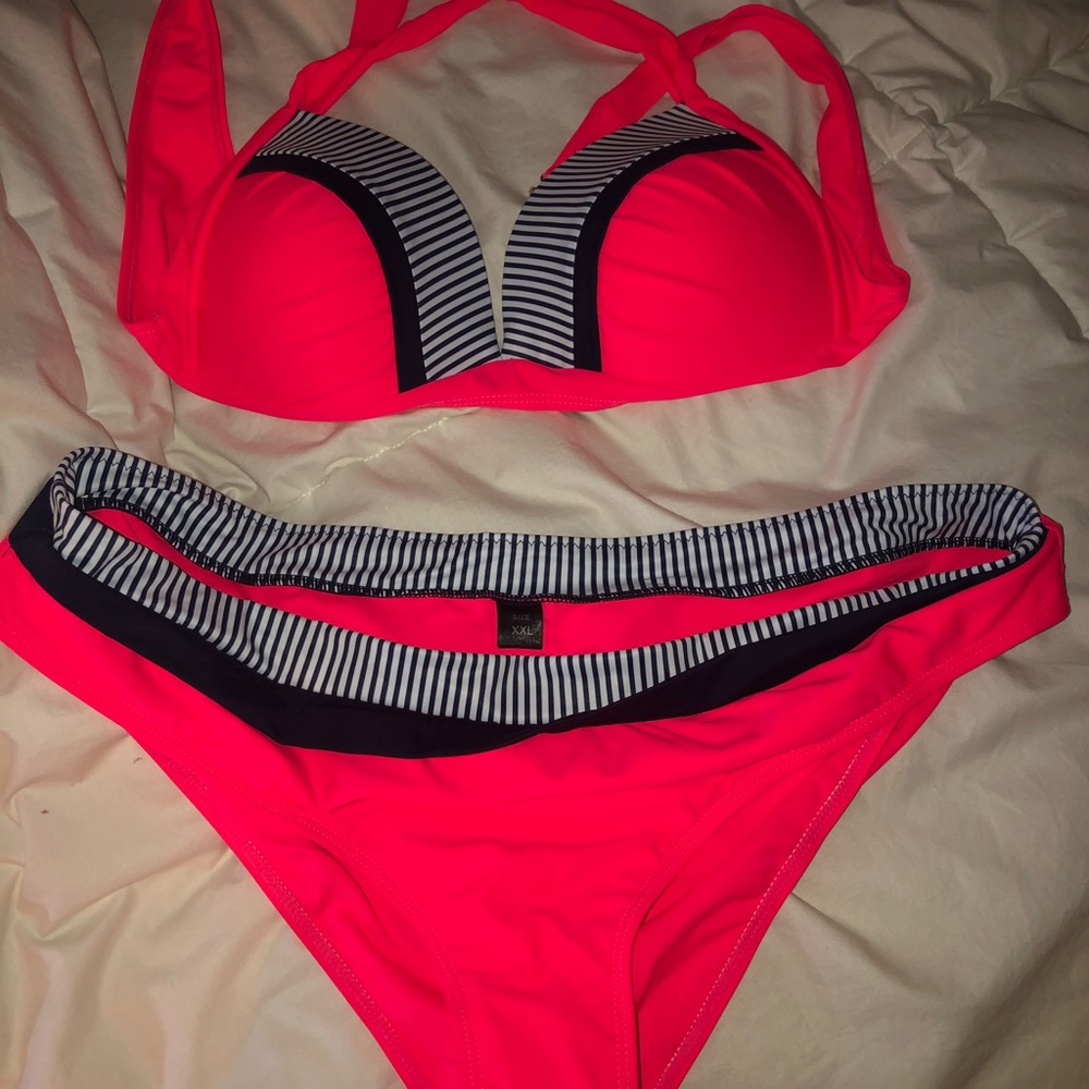Hot pink bikini